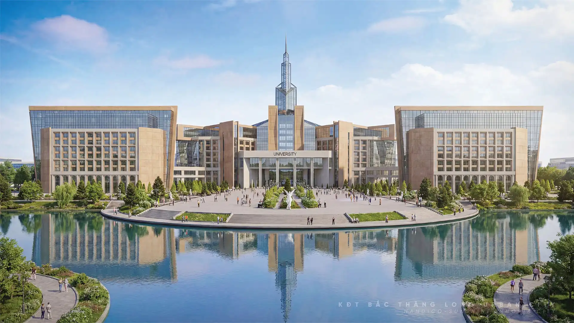 Làng Đại học Quốc tế tại The Grand Riveria, quy hoạch đồng bộ không gian đào tạo, nghiên cứu và sinh hoạt, hình thành trung tâm giáo dục chất lượng cao trong khu đô thị. Làng Đại học Quốc tế tại The Grand Riveria Tàm Xá, quy hoạch đồng bộ không gian đào tạo, nghiên cứu và sinh hoạt, hình thành trung tâm giáo dục chất lượng cao trong khu đô thị.