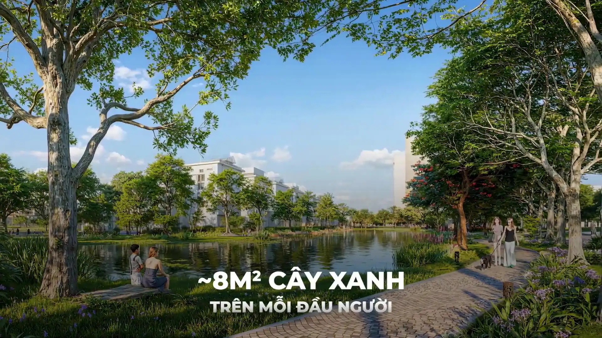 Hệ sinh thái xanh tại The Grand Riveria với mật độ ~8m² cây xanh/người, kiến tạo không gian sống trong lành, cân bằng giữa thiên nhiên và đô thị hiện đại. Hệ sinh thái xanh tại The Grand Riveria Tàm Xá với mật độ ~8m² cây xanh/người, kiến tạo không gian sống trong lành, cân bằng giữa thiên nhiên và đô thị hiện đại.