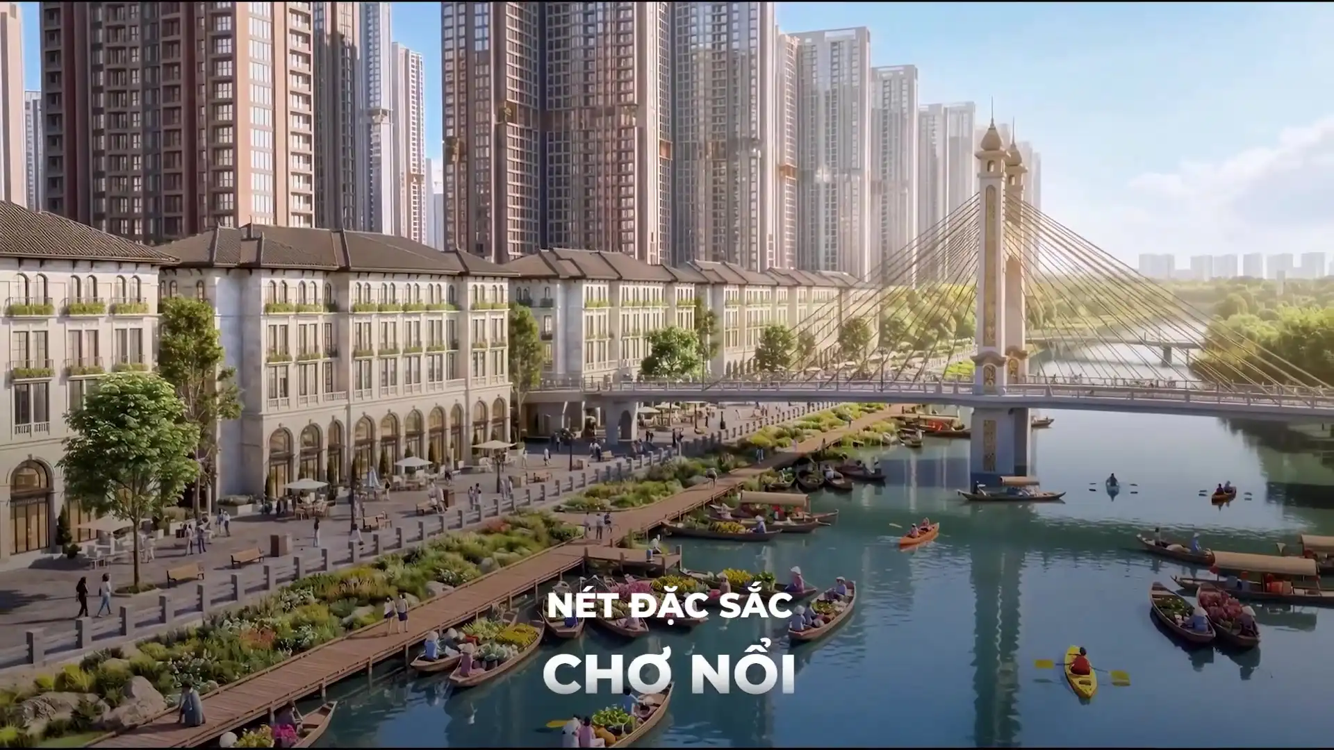 Chợ nổi tại The Grand Riveria – không gian giao thương độc đáo trên mặt nước, tái hiện nét văn hóa truyền thống trong diện mạo đô thị hiện đại. Chợ nổi tại The Grand Riveria – không gian giao thương độc đáo trên mặt nước, tái hiện nét văn hóa truyền thống trong diện mạo đô thị hiện đại ven sông Hồng.