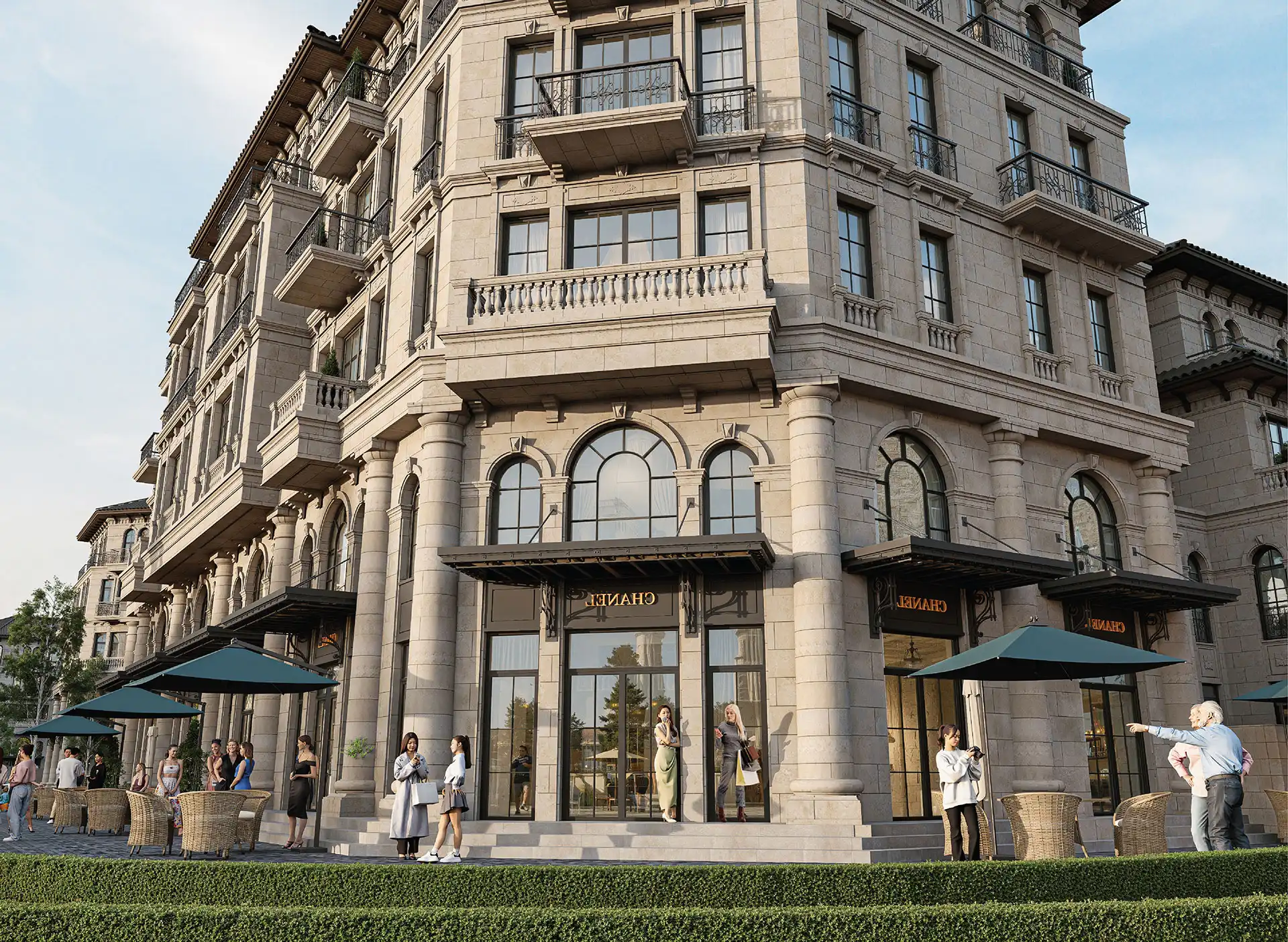 Shophouse tại The Grand Riveria được thiết kế 5 tầng