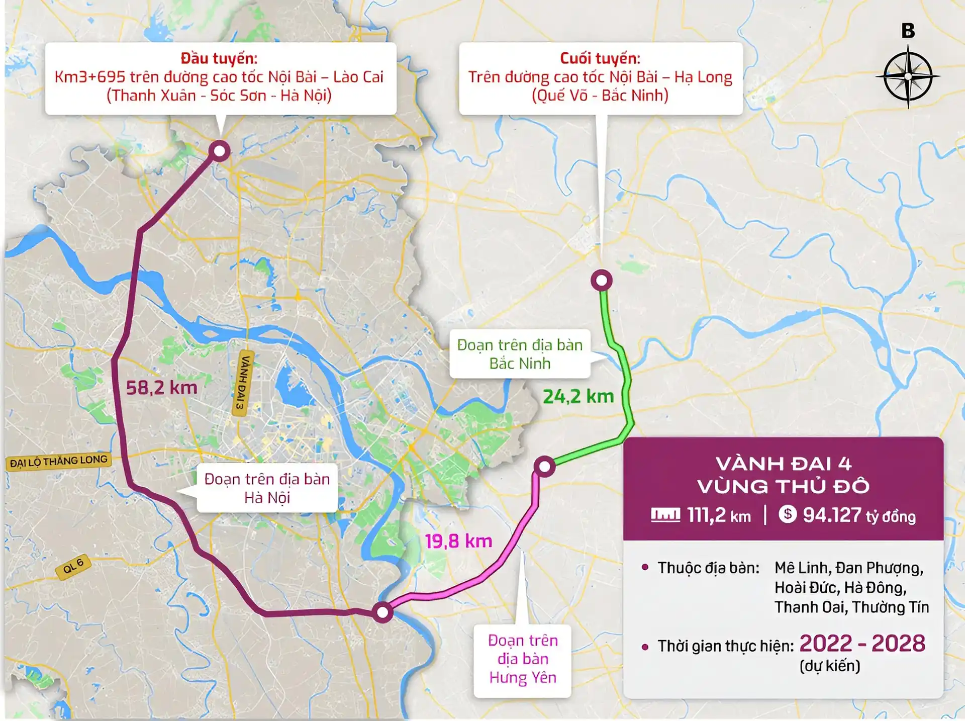 Quy hoạch vành đai 4 Vùng Thủ đô Quy hoạch vành đai 4 Vùng Thủ đô