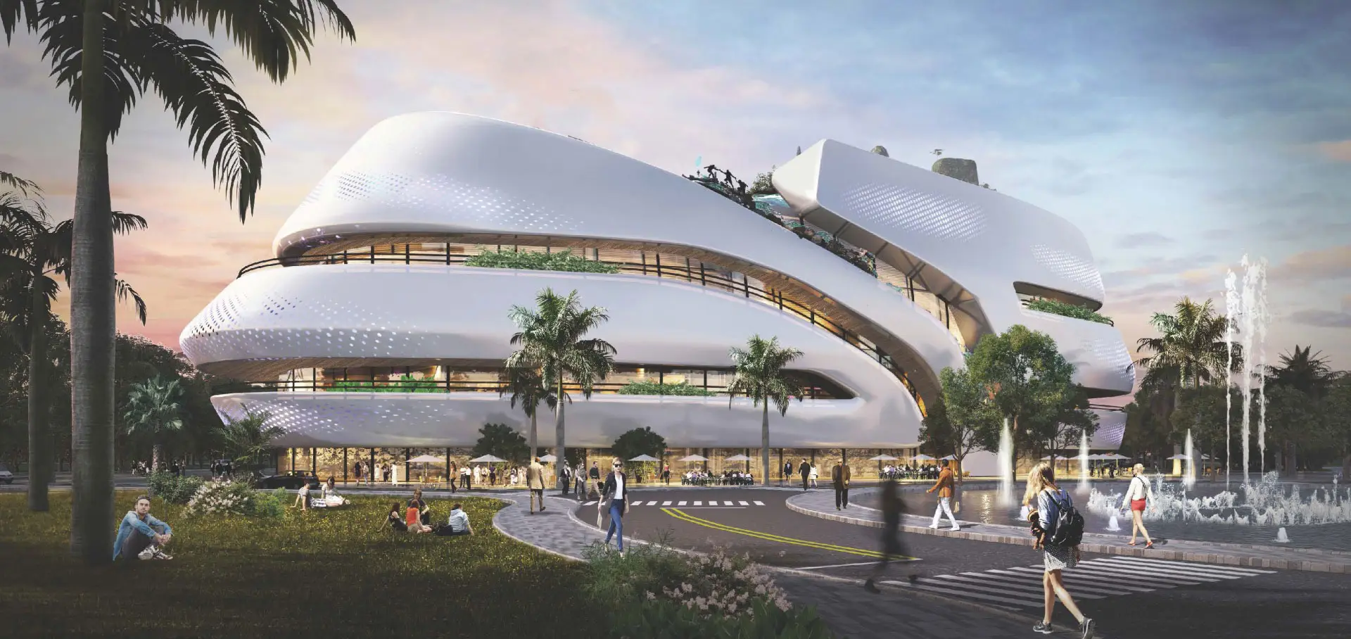 Trung tâm thương mại Sunshine Mall với lối kiến trúc hiện đại, không gian mua sắm, giải trí và trải nghiệm cao cấp tại khu đô thị Noble Rivera