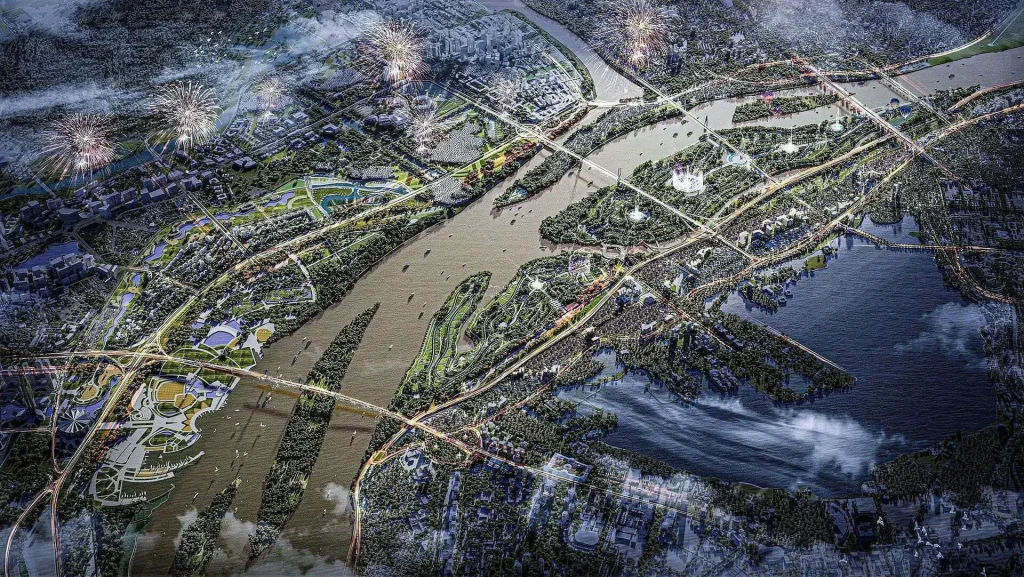 Có nên đầu tư bất động sản Tàm Xá? 2 The Grand Riveria hưởng lợi từ quy hoạch trục đại lộ cảnh quan sông Hồng